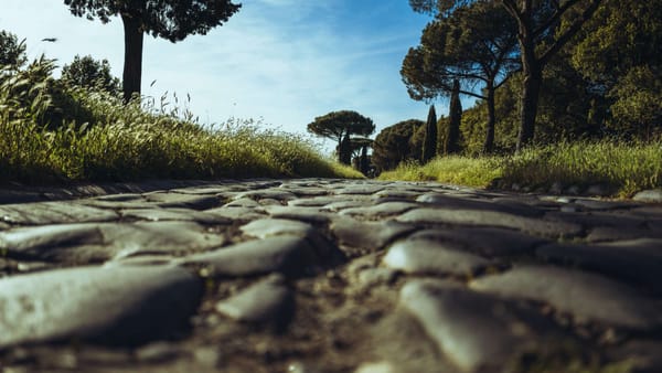 the Roman Appian way detail