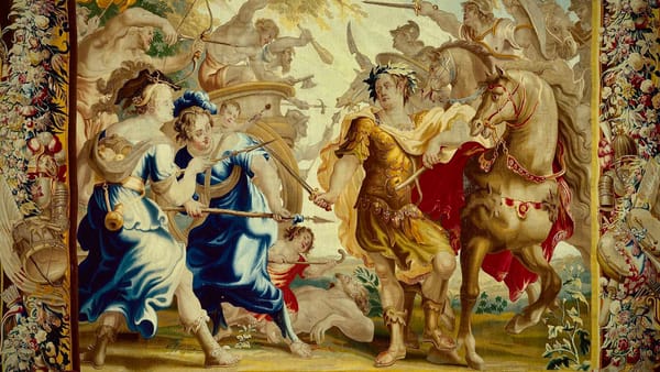 A tapestry by Justus van Egmont, depicting Julius Caesar in the Gallic Wars