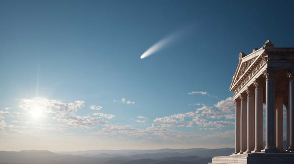 A possible representation of the Comet Caesar, visible in broad daylight in Ancient Rome
