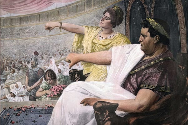 Wilhelm Peters's painting, Nero in circus
