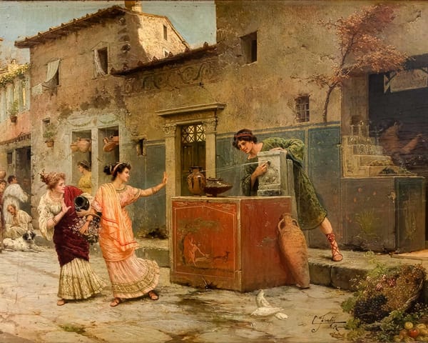 Roman Street Scene by Ettore Forti