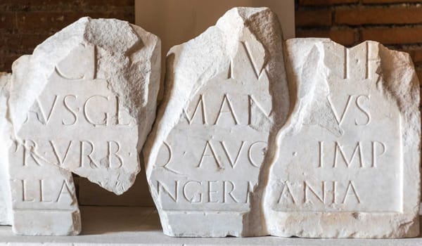 Fragments of an honorary inscription of Nero Claudius Drusus