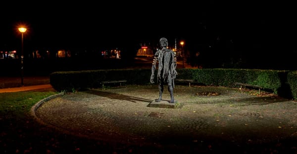 Sculpture “The Failed Varus” (Wilfried Koch), Haltern am See, North Rhine-Westphalia, Germany